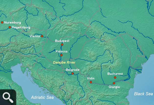 Danube River Map