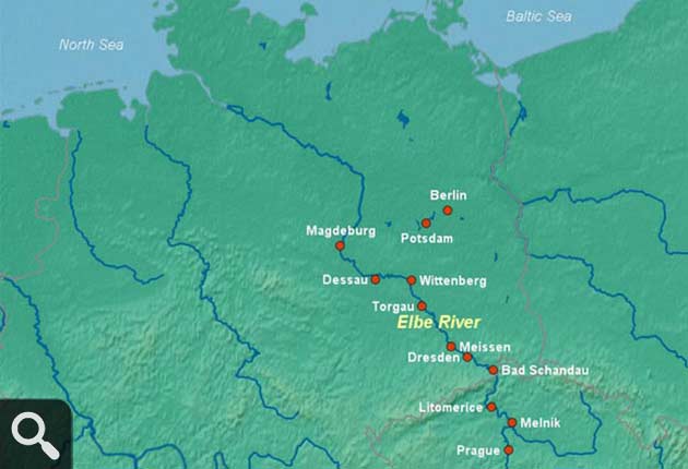 Elbe River Map