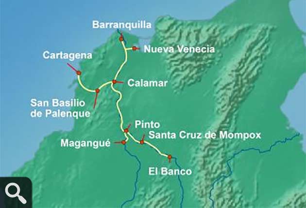 Magdalena River Map