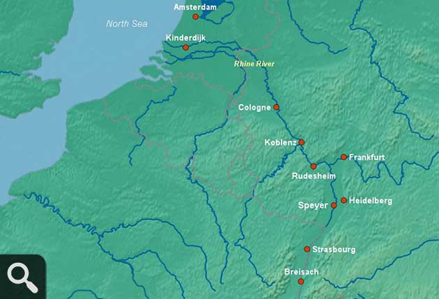 Rhine River Map
