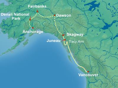 Alaska: CruiseTour Itinerary