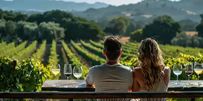 Wine Tasting in vineyard