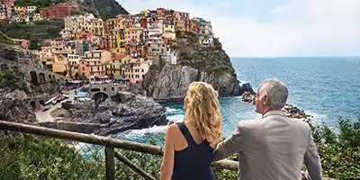 Couples walking in Italy